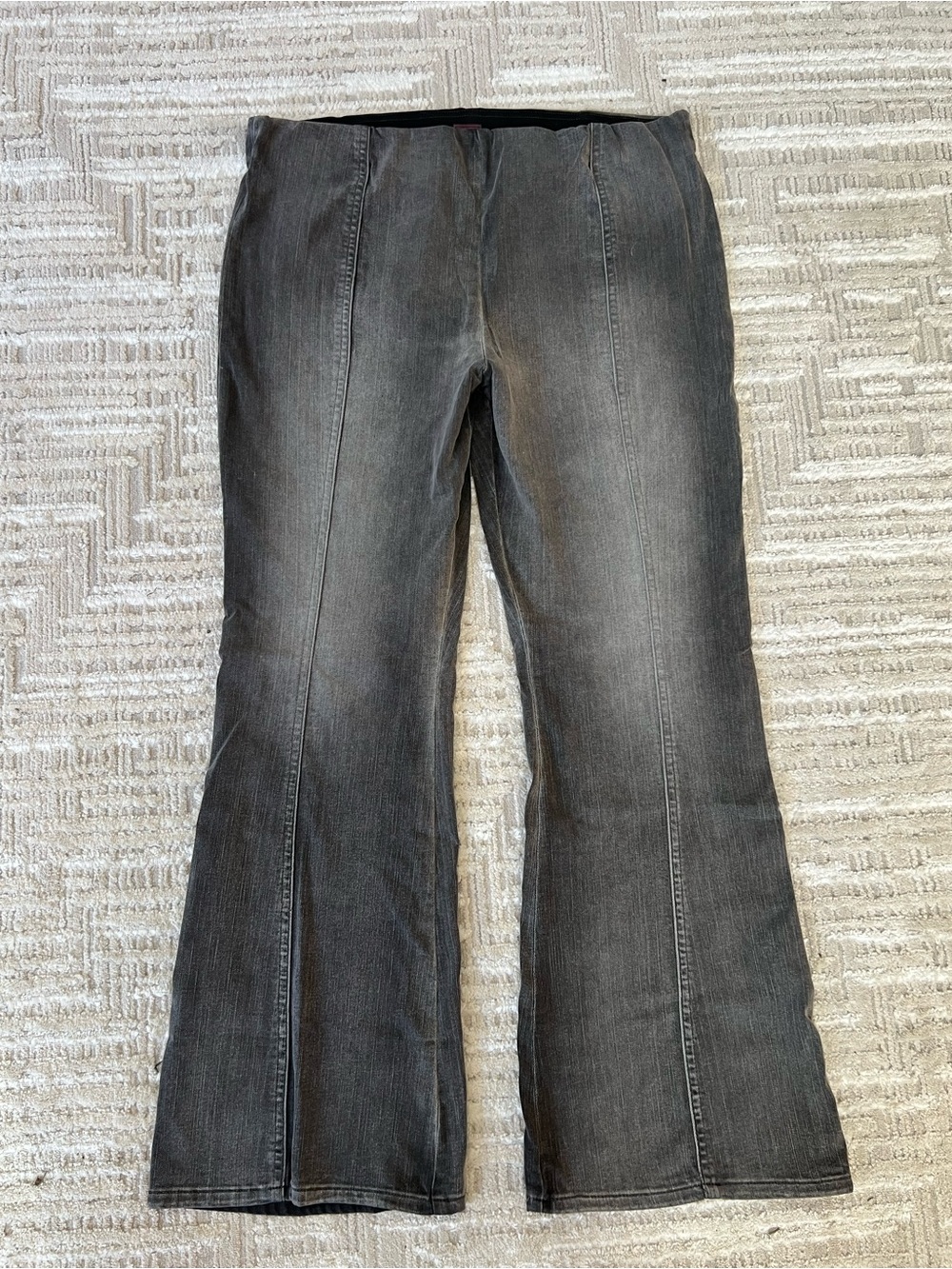 Lee Flare Leg Washed Dark Gray Stretch Sz XL